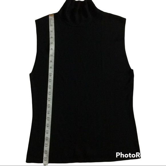 HAROLDS BLACK SILK MOCK NECK - Picture 7 of 7